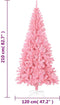 vidaXL - Kunstkerstboom - met - standaard - 210 - cm - PVC - roze