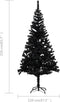 vidaXL - Kunstkerstboom - met - standaard - 210 - cm - PVC - zwart