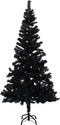 vidaXL - Kunstkerstboom - met - standaard - 210 - cm - PVC - zwart