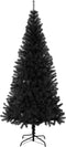 vidaXL - Kunstkerstboom - met - standaard - 210 - cm - PVC - zwart