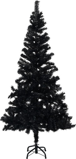 vidaXL - Kunstkerstboom - met - standaard - 240 - cm - PVC - zwart