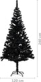 vidaXL - Kunstkerstboom - met - standaard - 240 - cm - PVC - zwart