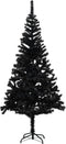 vidaXL - Kunstkerstboom - met - standaard - 240 - cm - PVC - zwart