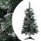 vidaXL - Kunstkerstboom - met - standaard - 90 - cm - PVC - groen - en - wit