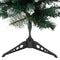 vidaXL - Kunstkerstboom - met - standaard - 90 - cm - PVC - groen - en - wit