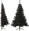 vidaXL - Kunstkerstboom - met - standaard - half - 120 - cm - PVC - zwart