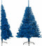 vidaXL - Kunstkerstboom - met - standaard - half - 120 - cm - PVC - blauw