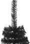 vidaXL - Kunstkerstboom - met - standaard - half - 120 - cm - PVC - zwart
