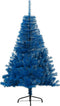 vidaXL - Kunstkerstboom - met - standaard - half - 120 - cm - PVC - blauw