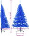 vidaXL - Kunstkerstboom - met - standaard - half - 120 - cm - PVC - blauw