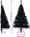 vidaXL - Kunstkerstboom - met - standaard - half - 120 - cm - PVC - zwart