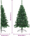 vidaXL - Kunstkerstboom - met - standaard - half - 120 - cm - PVC - groen