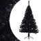 vidaXL - Kunstkerstboom - met - standaard - half - 120 - cm - PVC - zwart