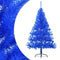 vidaXL - Kunstkerstboom - met - standaard - half - 120 - cm - PVC - blauw