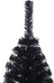 vidaXL - Kunstkerstboom - met - standaard - half - 120 - cm - PVC - zwart