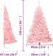 vidaXL - Kunstkerstboom - met - standaard - half - 150 - cm - PVC - roze