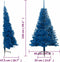 vidaXL - Kunstkerstboom - met - standaard - half - 150 - cm - PVC - blauw