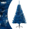 vidaXL - Kunstkerstboom - met - standaard - half - 150 - cm - PVC - blauw