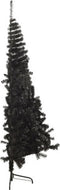vidaXL - Kunstkerstboom - met - standaard - half - 150 - cm - PVC - zwart