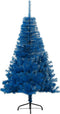 vidaXL - Kunstkerstboom - met - standaard - half - 150 - cm - PVC - blauw