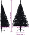 vidaXL - Kunstkerstboom - met - standaard - half - 150 - cm - PVC - zwart
