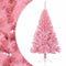 vidaXL - Kunstkerstboom - met - standaard - half - 150 - cm - PVC - roze