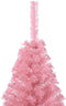vidaXL - Kunstkerstboom - met - standaard - half - 150 - cm - PVC - roze