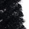 vidaXL - Kunstkerstboom - met - standaard - half - 150 - cm - PVC - zwart