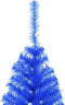 vidaXL - Kunstkerstboom - met - standaard - half - 150 - cm - PVC - blauw