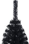 vidaXL - Kunstkerstboom - met - standaard - half - 150 - cm - PVC - zwart