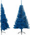 vidaXL - Kunstkerstboom - met - standaard - half - 180 - cm - PVC - blauw