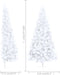 vidaXL - Kunstkerstboom - met - standaard - half - 180 - cm - PVC - wit