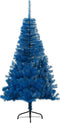 vidaXL - Kunstkerstboom - met - standaard - half - 180 - cm - PVC - blauw