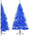 vidaXL - Kunstkerstboom - met - standaard - half - 180 - cm - PVC - blauw