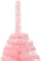 vidaXL - Kunstkerstboom - met - standaard - half - 180 - cm - PVC - roze