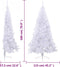 vidaXL - Kunstkerstboom - met - standaard - half - 180 - cm - PVC - wit