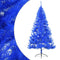 vidaXL - Kunstkerstboom - met - standaard - half - 180 - cm - PVC - blauw