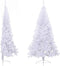 vidaXL - Kunstkerstboom - met - standaard - half - 180 - cm - PVC - wit
