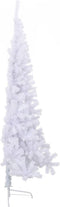 vidaXL - Kunstkerstboom - met - standaard - half - 180 - cm - PVC - wit