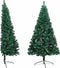 vidaXL - Kunstkerstboom - met - standaard - half - 210 - cm - PVC - groen
