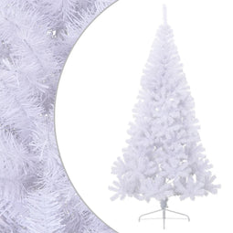 vidaXL - Kunstkerstboom - met - standaard - half - 210 - cm - PVC - groen