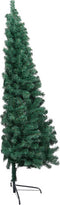 vidaXL - Kunstkerstboom - met - standaard - half - 210 - cm - PVC - groen