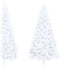 vidaXL - Kunstkerstboom - met - standaard - half - 210 - cm - PVC - groen