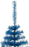 vidaXL - Kunstkerstboom - met - standaard - half - 210 - cm - PVC - blauw