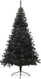 vidaXL - Kunstkerstboom - met - standaard - half - 210 - cm - PVC - zwart