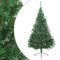 vidaXL - Kunstkerstboom - met - standaard - half - 210 - cm - PVC - groen