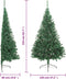 vidaXL - Kunstkerstboom - met - standaard - half - 210 - cm - PVC - groen