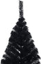 vidaXL - Kunstkerstboom - met - standaard - half - 210 - cm - PVC - zwart