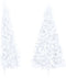 vidaXL - Kunstkerstboom - met - standaard - half - 240 - cm - PVC - groen