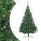 vidaXL - Kunstkerstboom - met - standaard - half - 240 - cm - PVC - groen